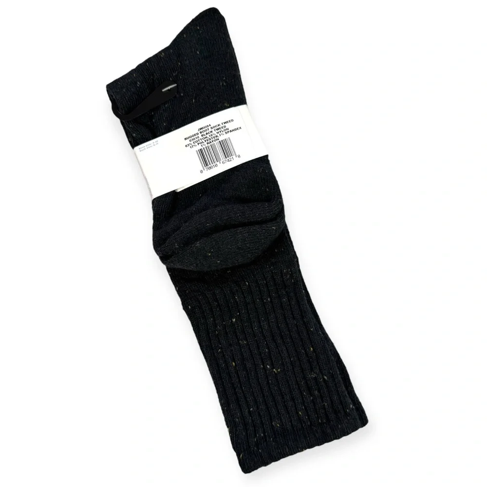 Jockey Womens‎ Rugged Boot Sock Shoe Size 4-10 Black Tweed 11” Cuff